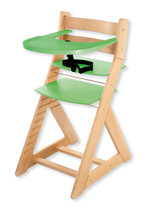 Rostoucí židle ELA - velký pultík (buk, zelená)