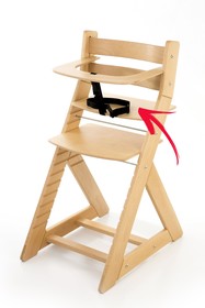 Sedák s drážkou k rostoucí židli (bílá)