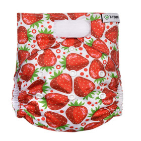 Kalhotková plena AIO - přebalovací set suchý zip, strawberries  