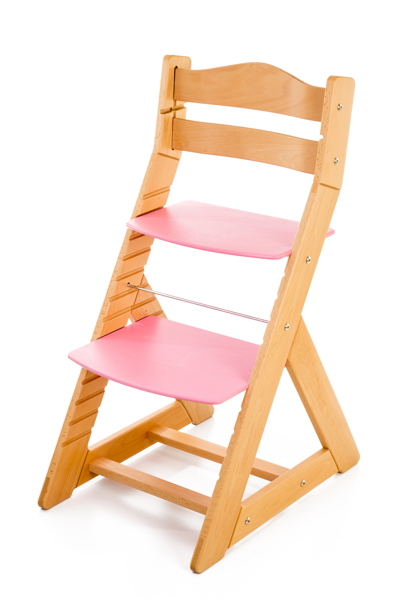 Hajdalánek Rostoucí židle MAJA - opěrka do kulata (buk, růžová)