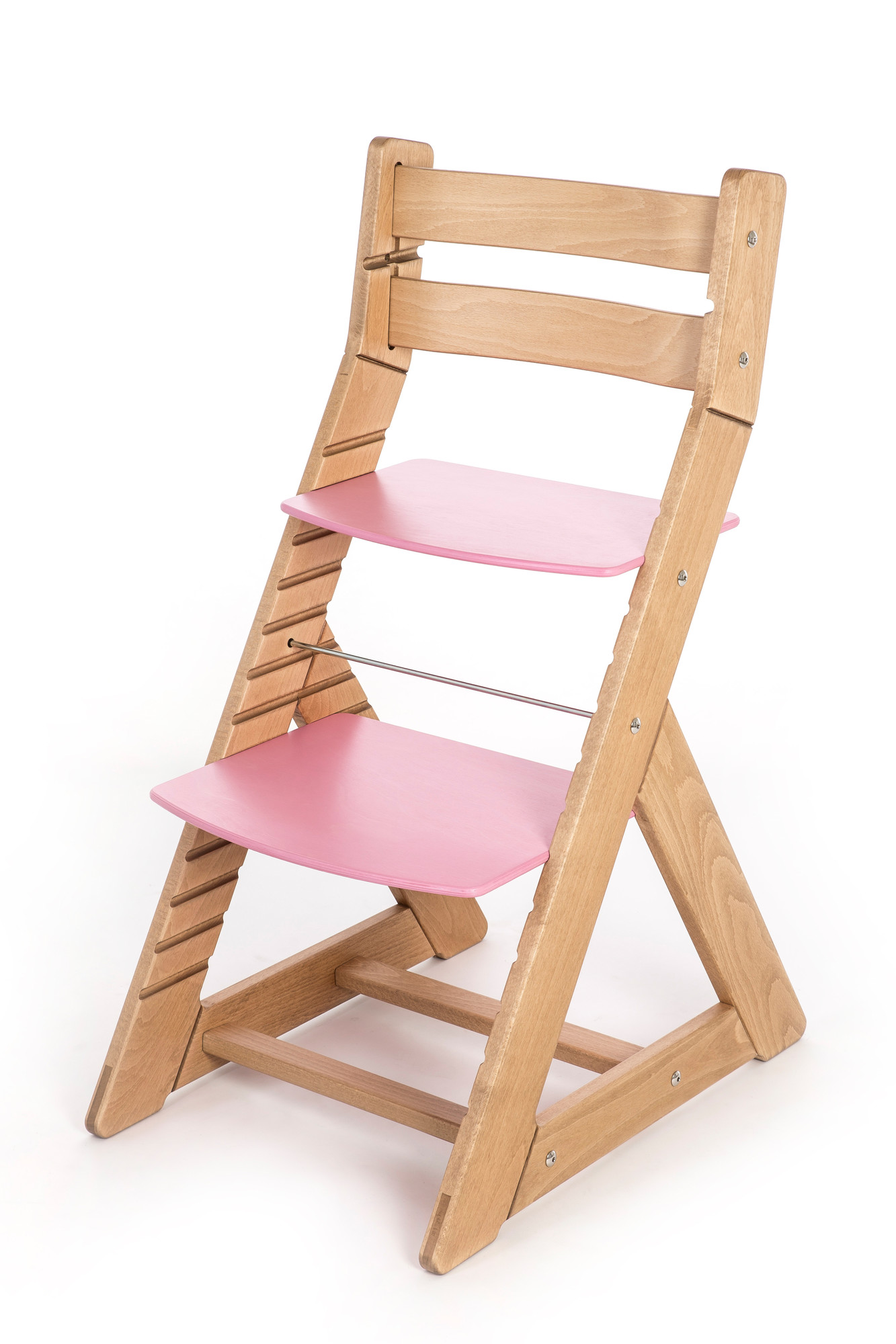 Hajdalánek Rostoucí židle ALMA - standard (dub světlý, růžová)