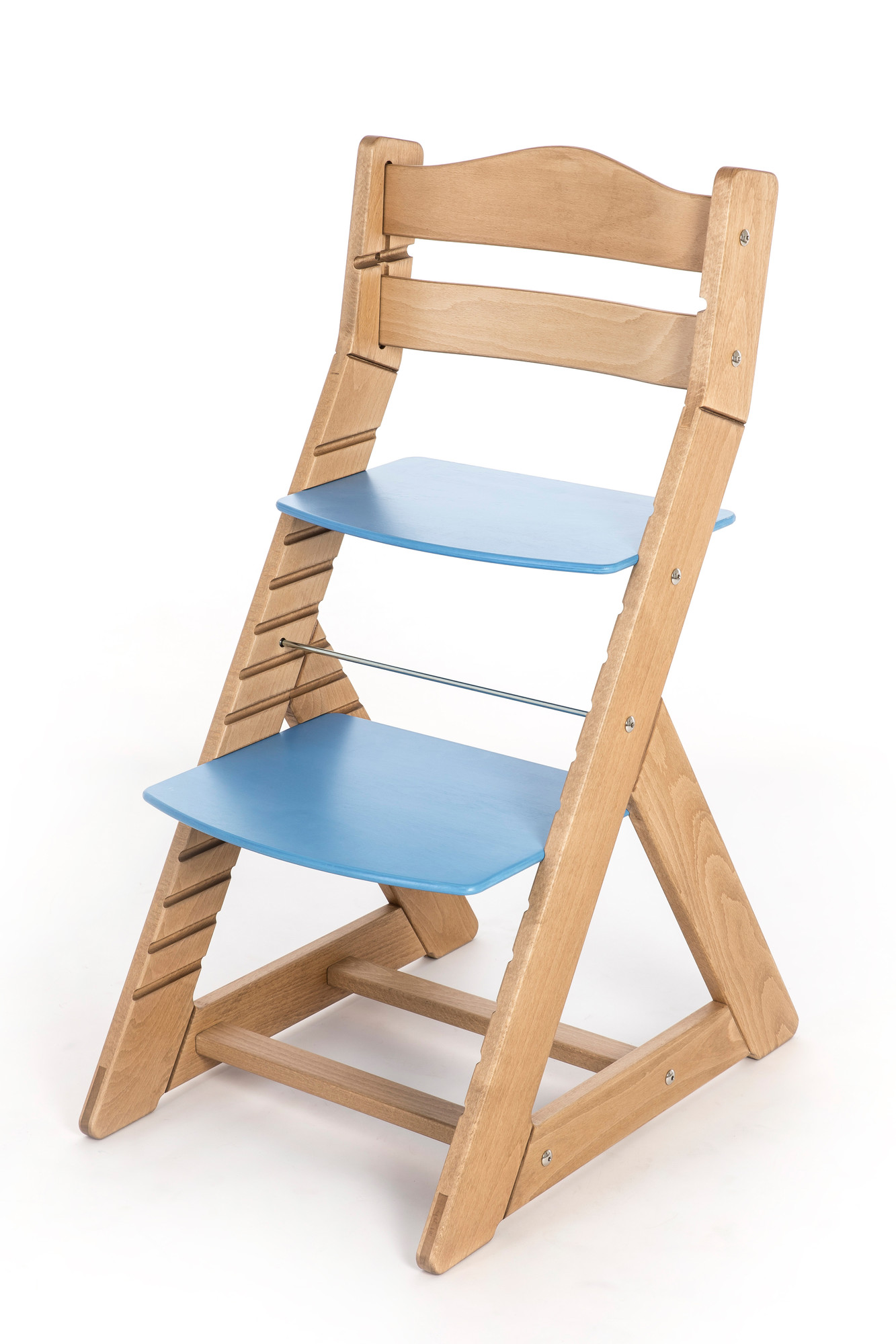 Hajdalánek Rostoucí židle MAJA - opěrka do kulata (dub světlý, modrá)