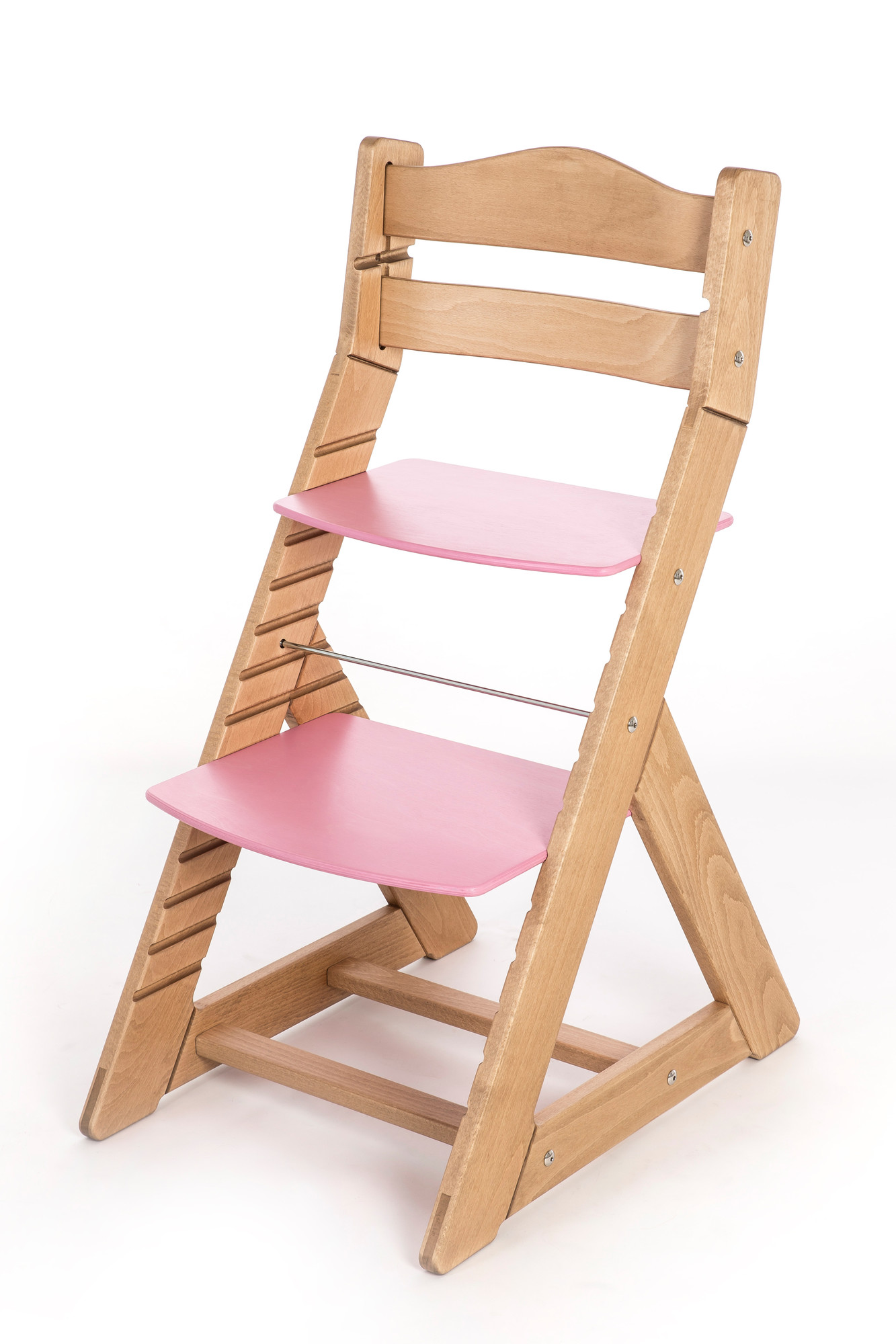 Hajdalánek Rostoucí židle MAJA - opěrka do kulata (dub světlý, růžová)