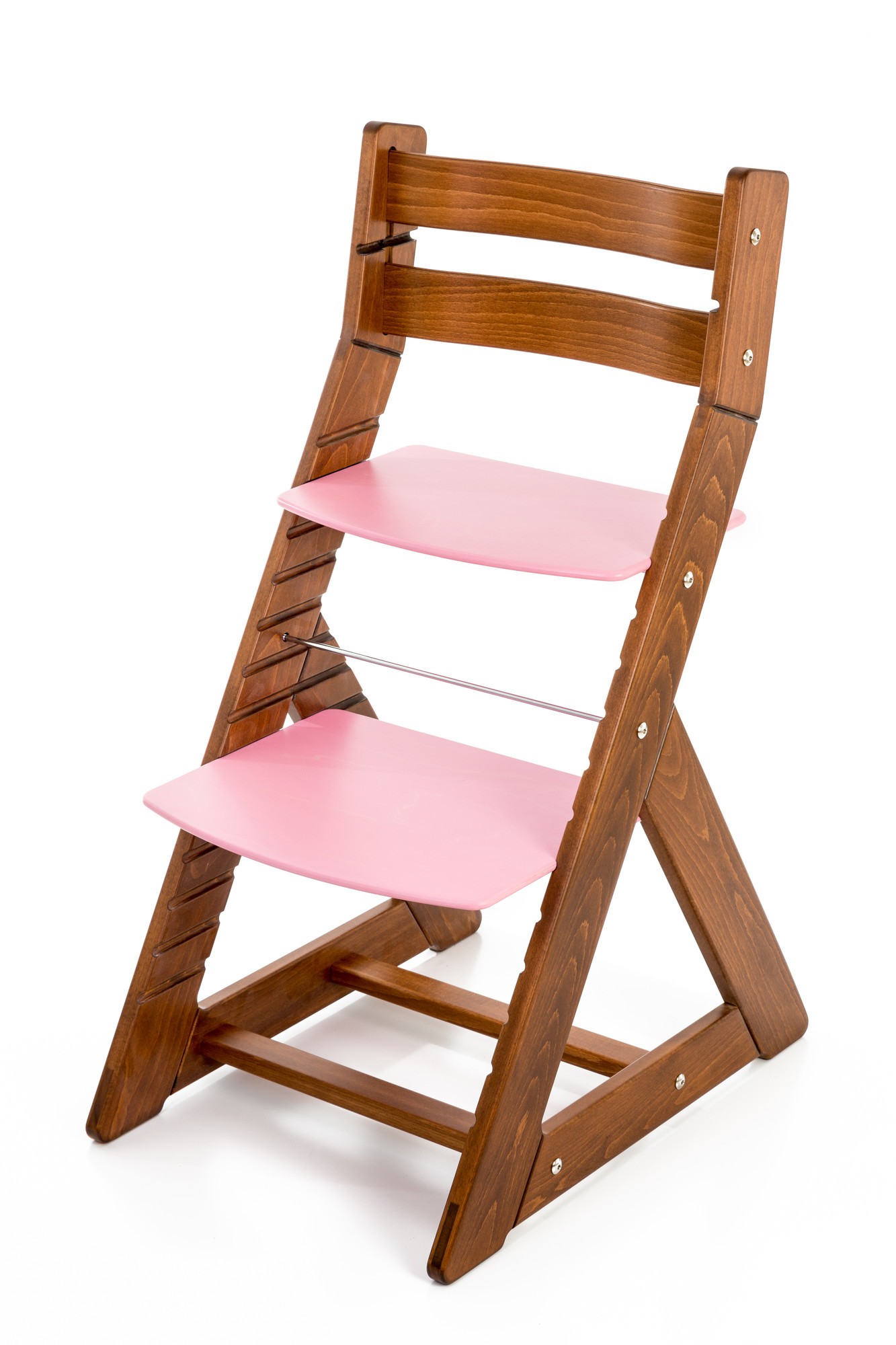 Hajdalánek Rostoucí židle ALMA - standard (dub tmavý, růžová)