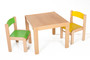 Dětský stolek LUCAS + židličky LUCA (žlutá, zelená)