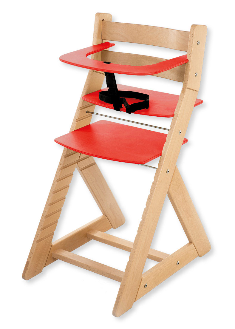 Hajdalánek Rostoucí židle ANETA - malý pultík (buk, červená)