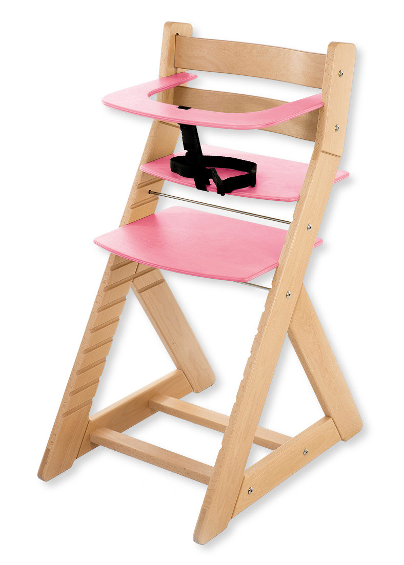 Hajdalánek Rostoucí židle ANETA - malý pultík (buk, růžová)