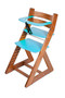 Rostoucí židle ANETA - malý pultík (dub tmavý, modrá)