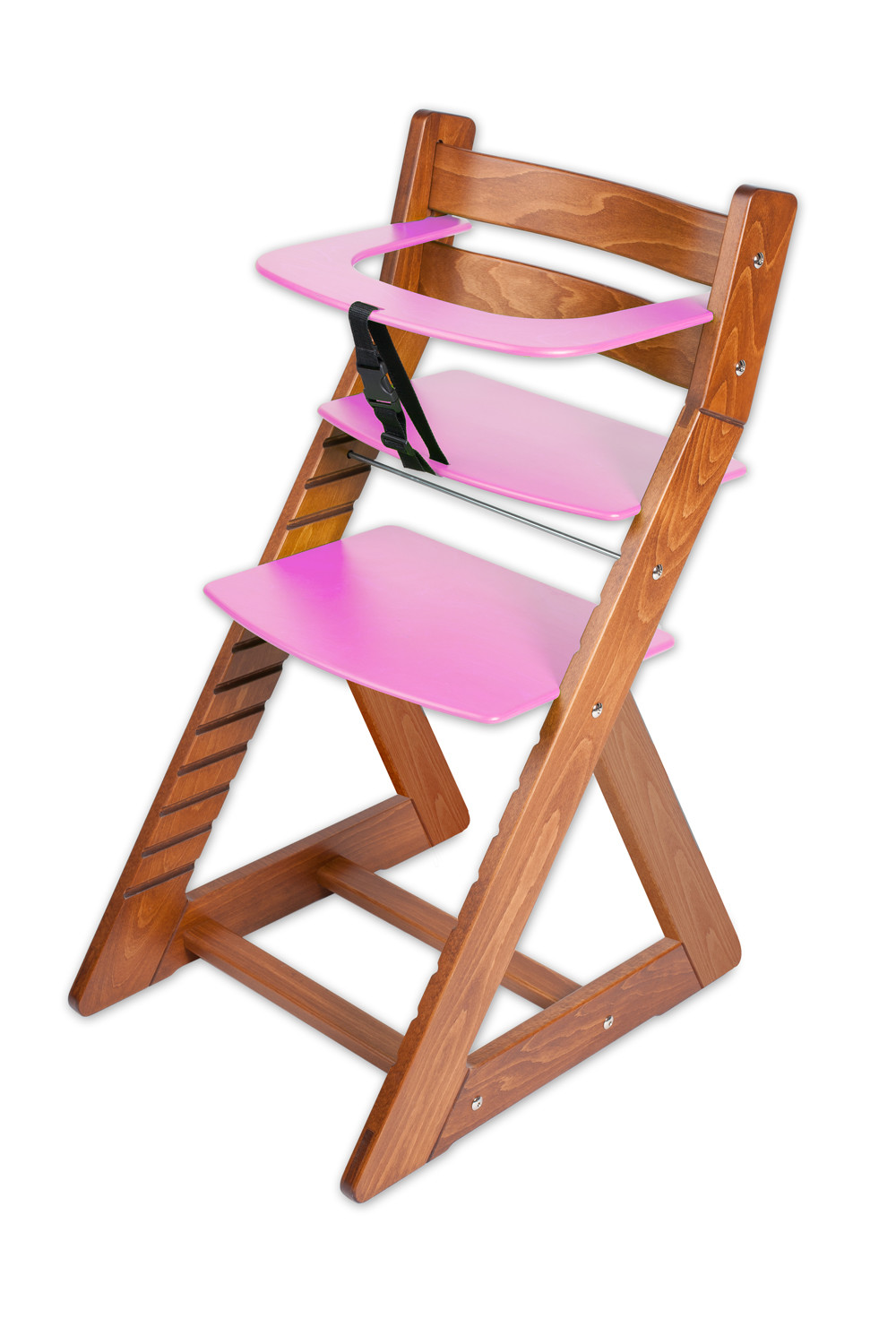 Hajdalánek Rostoucí židle ANETA - malý pultík (dub tmavý, růžová)
