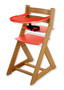 Rostoucí židle ELA - velký pultík (dub světlý, červená)