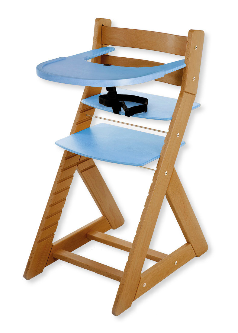 Hajdalánek Rostoucí židle ELA - velký pultík (dub světlý, modrá)