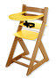 Rostoucí židle ELA - velký pultík (dub světlý, žlutá)