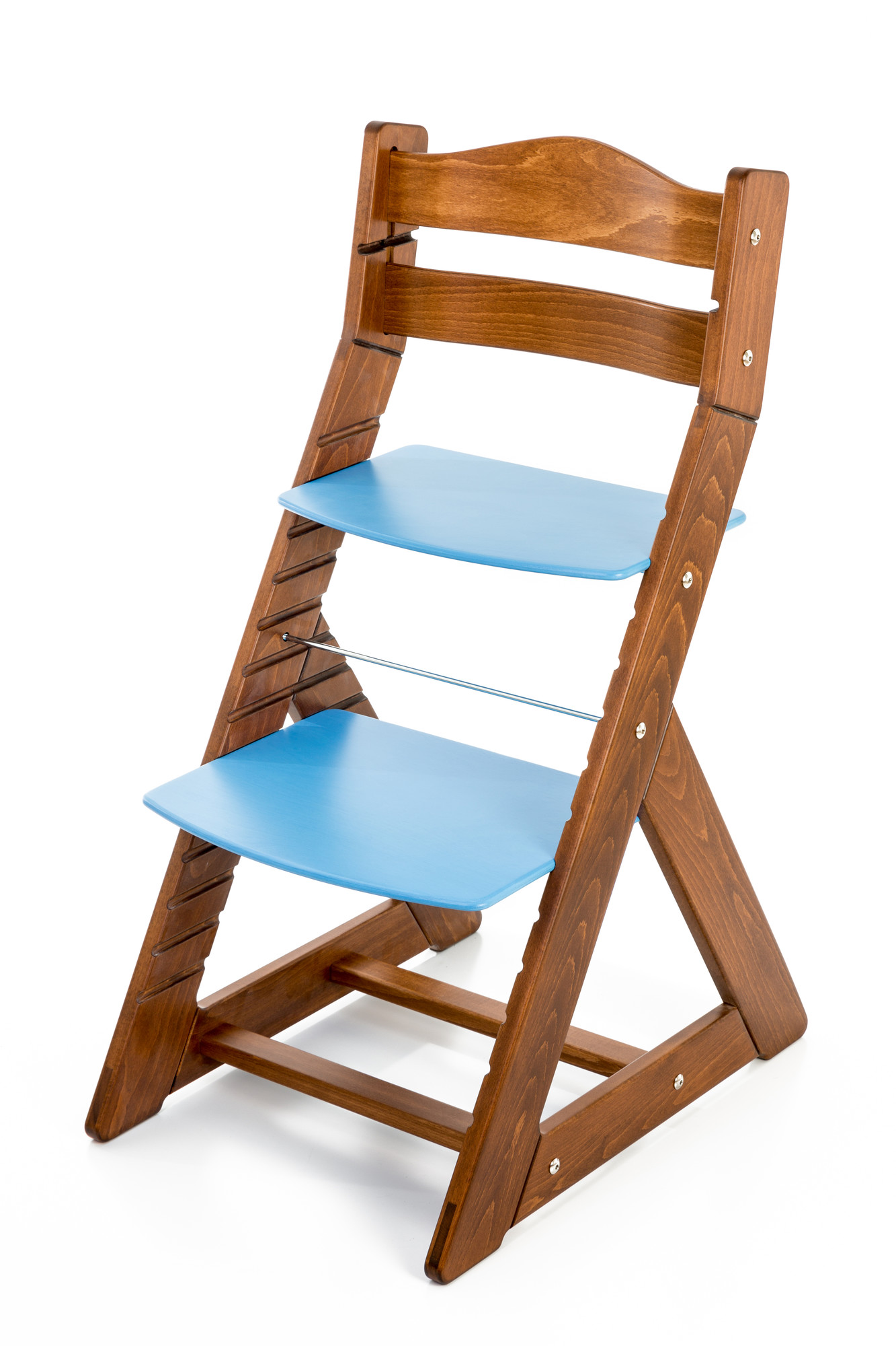 Hajdalánek Rostoucí židle MAJA - opěrka do kulata (dub tmavý, modrá)