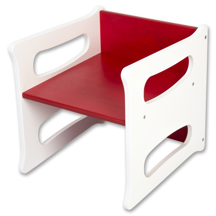 Hajdalánek Dětská židle TETRA 3v1 bílá (červená)