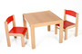 Dětský stolek LUCAS + židličky LUCA (červená, červená)