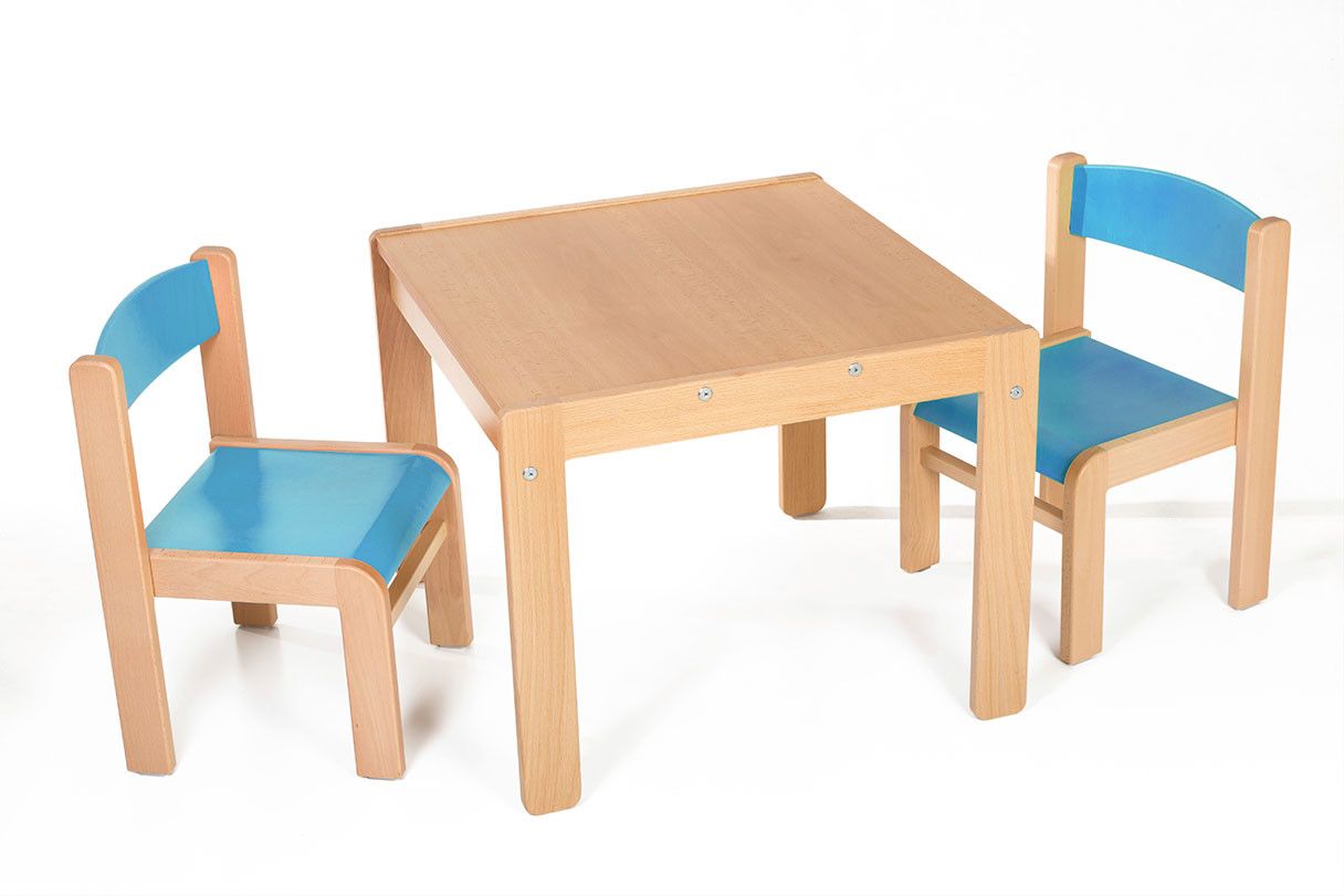 Hajdalánek Dětský stolek LUCAS + židličky LUCA (modrá, modrá)