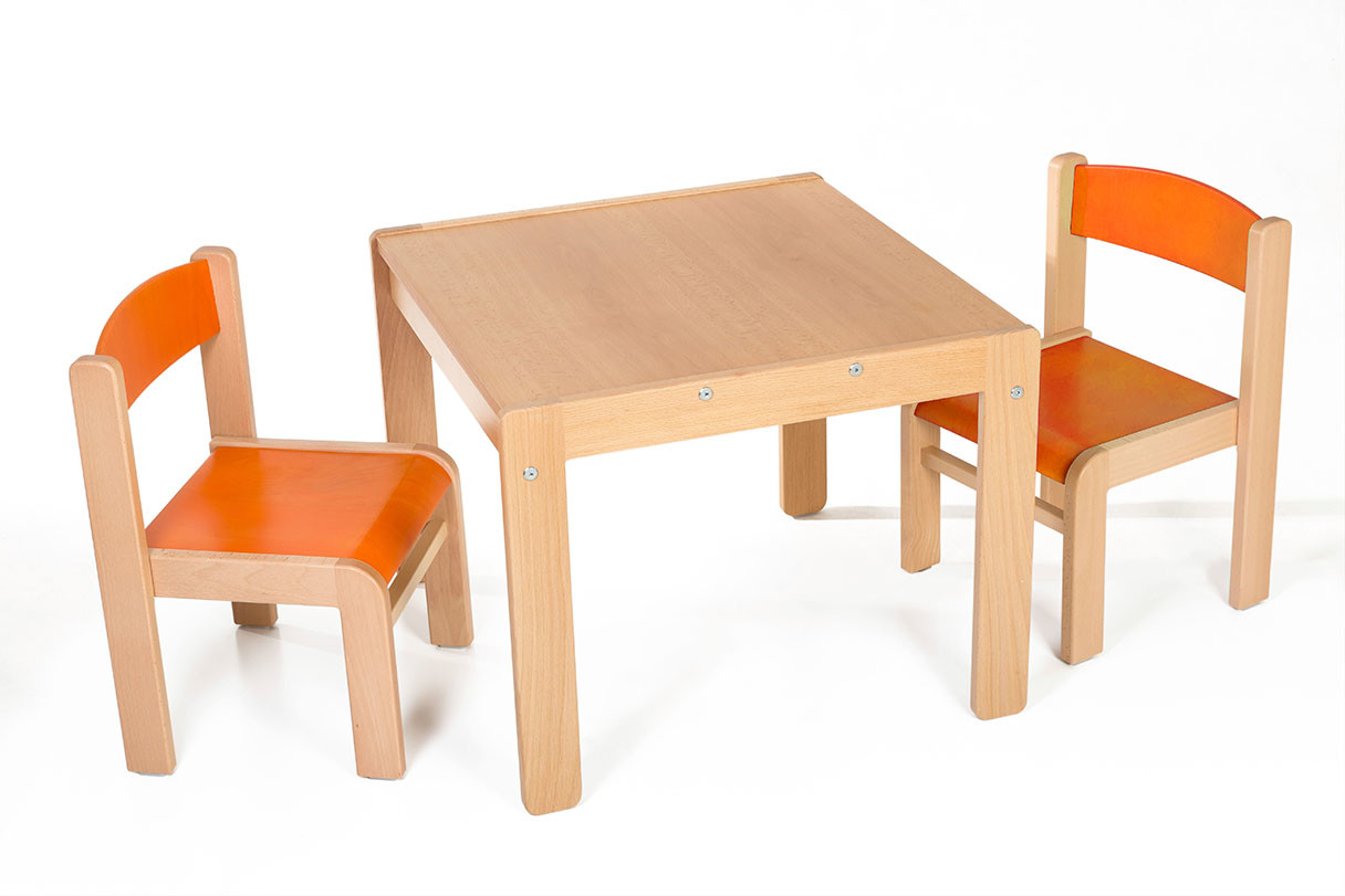 Hajdalánek Dětský stolek LUCAS + židličky LUCA (oranžová, oranžová)
