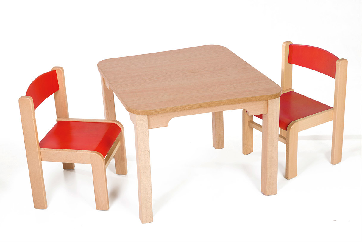 Hajdalánek Dětský stolek MATY + židličky LUCA (červená, červená)