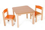 Dětský stolek MATY + židličky LUCA (oranžová, oranžová)