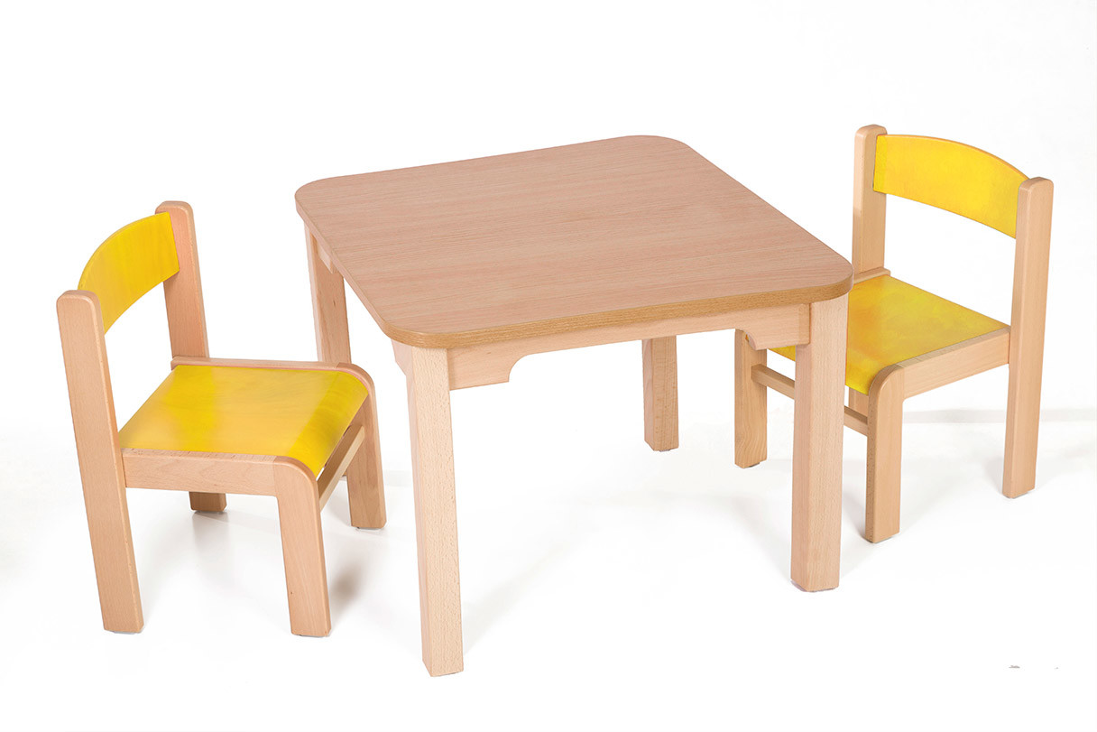 Hajdalánek Dětský stolek MATY + židličky LUCA (žlutá, žlutá)