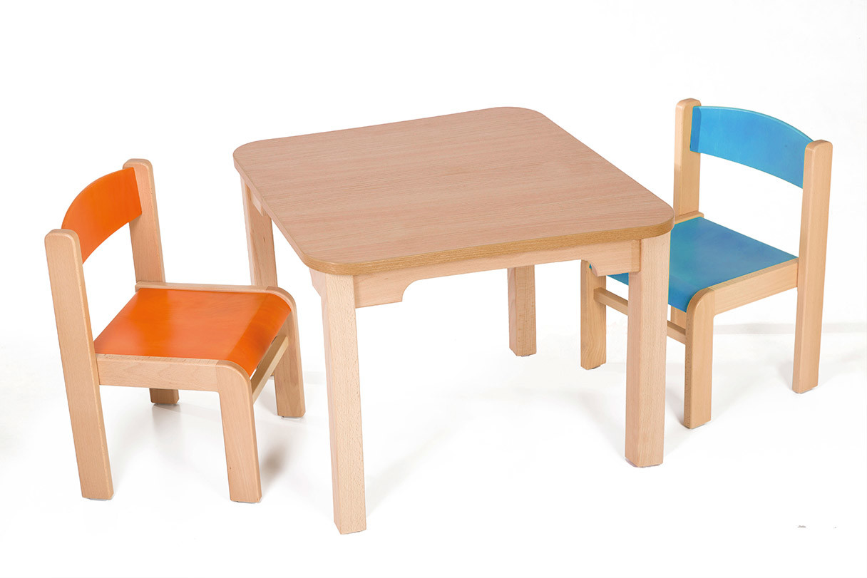 Hajdalánek Dětský stolek MATY + židličky LUCA (oranžová, modrá)