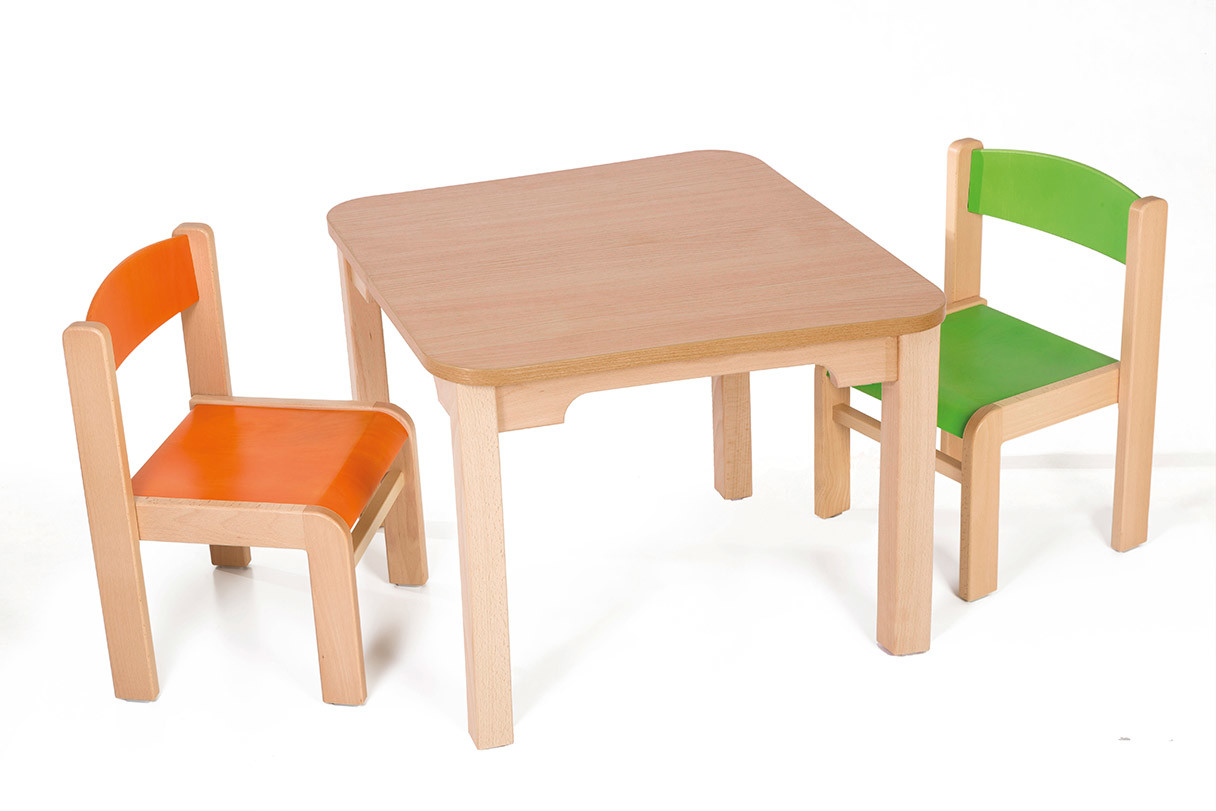 Hajdalánek Dětský stolek MATY + židličky LUCA (oranžová, zelená)