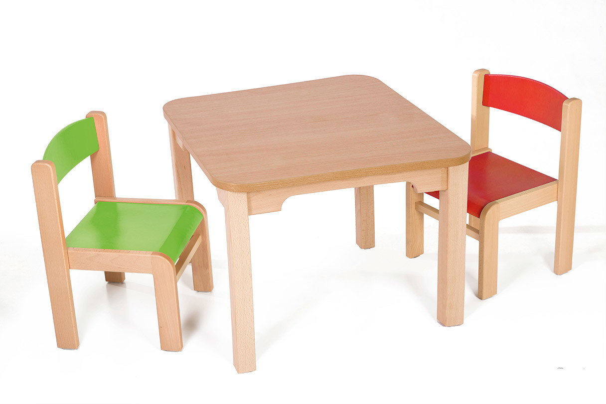 Hajdalánek Dětský stolek MATY + židličky LUCA (zelená, červená)