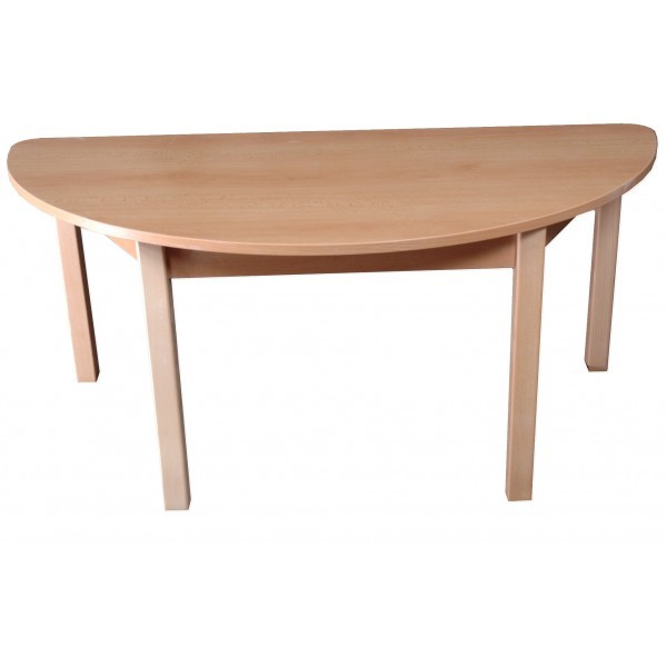 Hajdalánek Stůl půlkulatý průměru 120 x 60 cm pro mateřské školy (buk, 46)