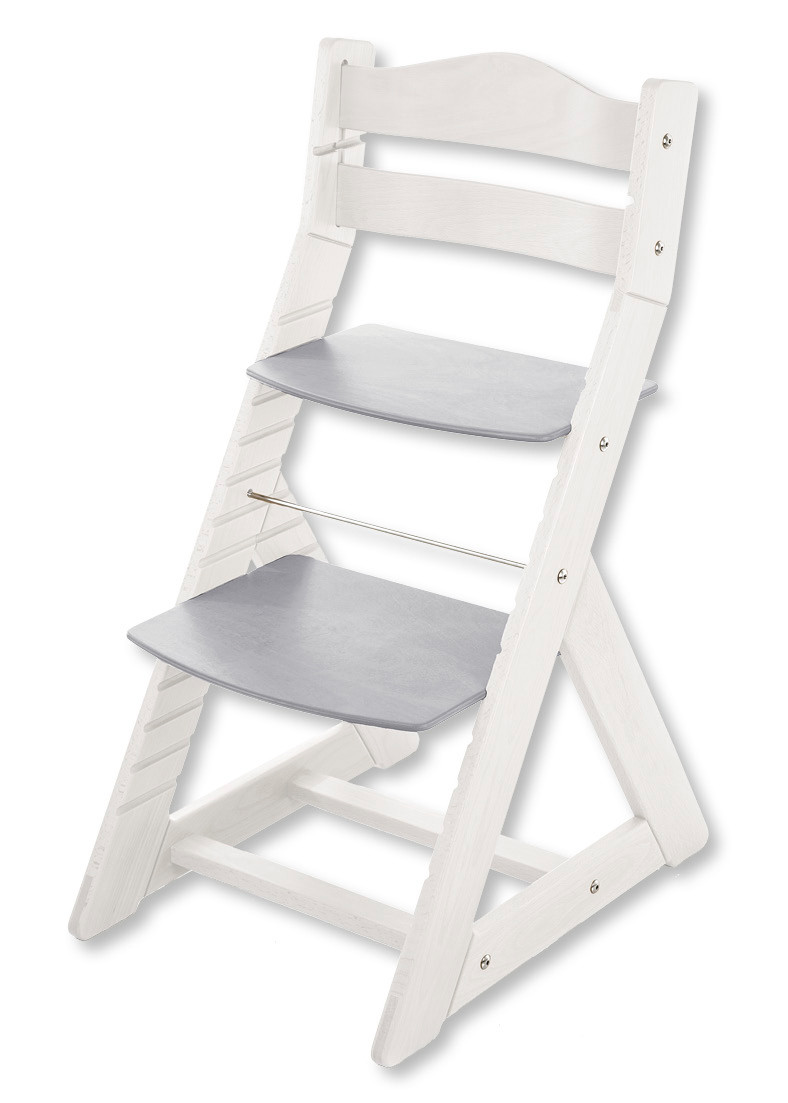 Hajdalánek Rostoucí židle MAJA - opěrka do kulata (bílá, světle šedá)