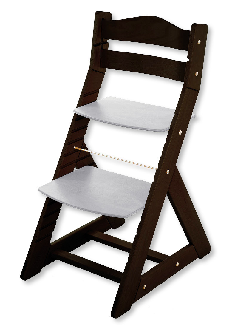 Hajdalánek Rostoucí židle MAJA - opěrka do kulata (wenge, světle šedá)