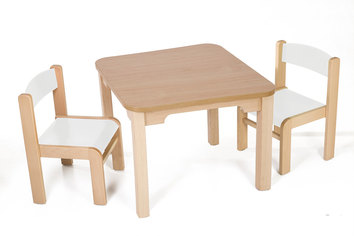 Hajdalánek Dětský stolek MATY + židličky LUCA (bílá, bílá)