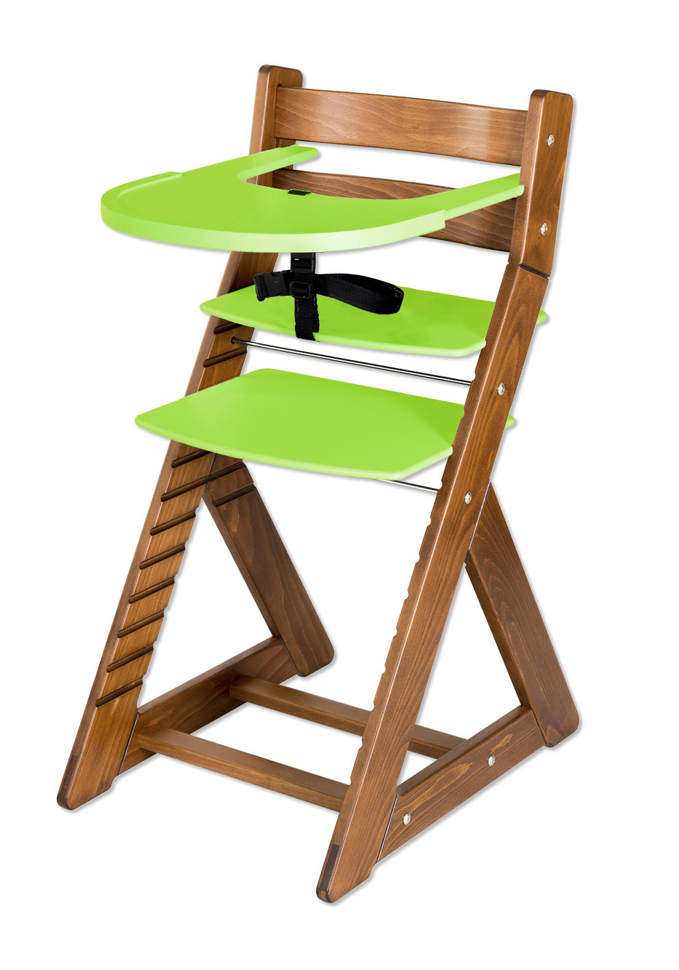 Hajdalánek Rostoucí židle ELA - velký pultík (dub tmavý, zelená)