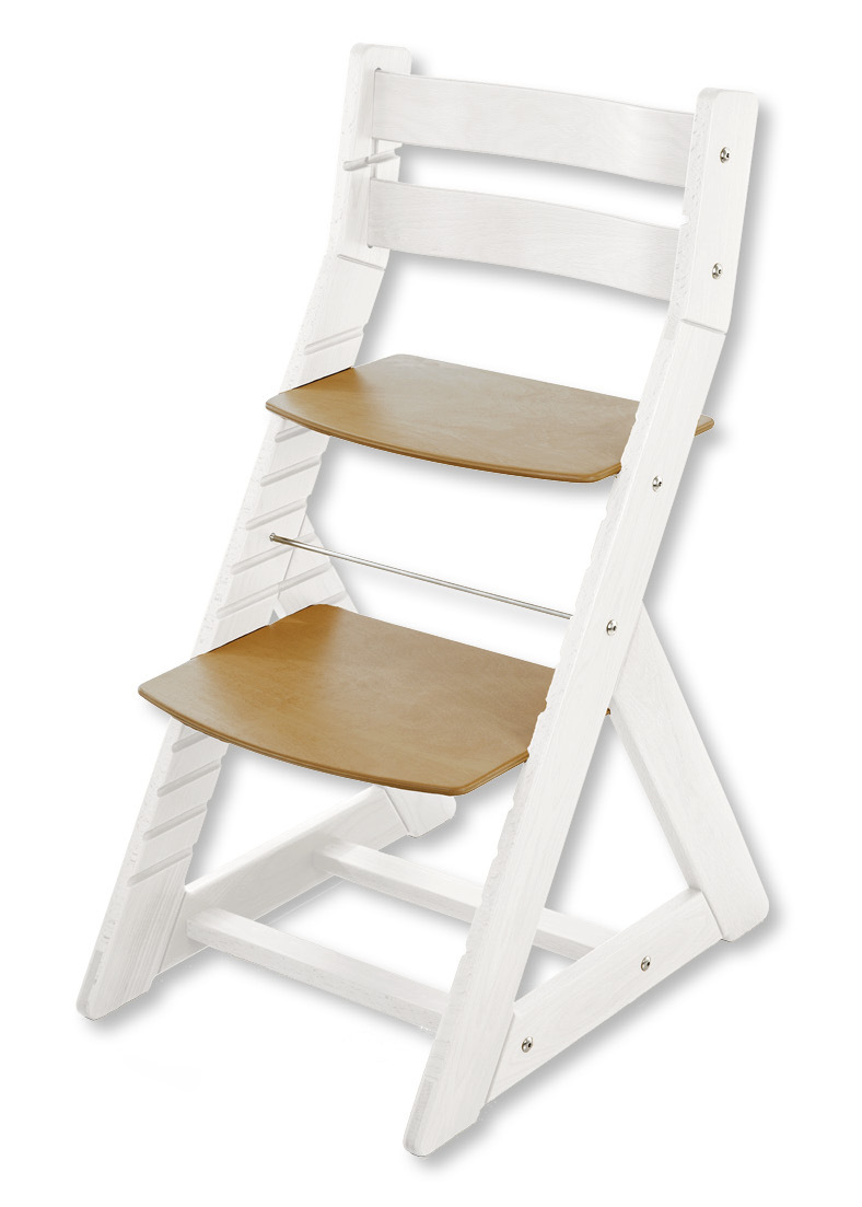 Hajdalánek Rostoucí židle ALMA - standard (bílá, dub světlý)