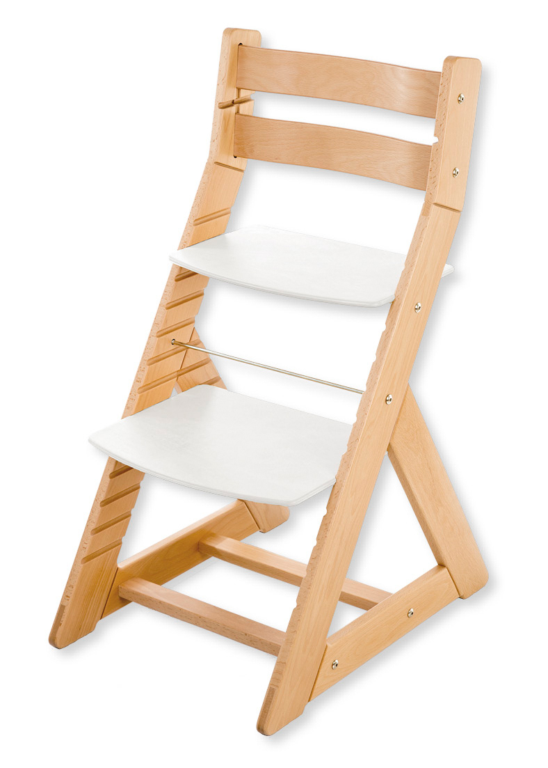 Hajdalánek Rostoucí židle ALMA bílý střed i opěrky (buk)