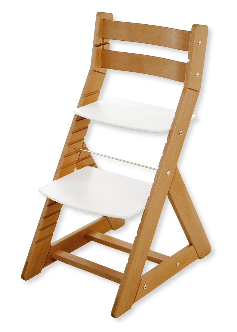 Hajdalánek Rostoucí židle ALMA bílý střed i opěrky (dub světlý)
